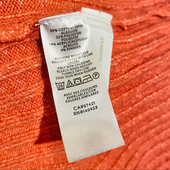 LOFT Ribbed Red NWT Cardigan Size M - Picture 9 of 9